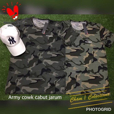 Baju kaos ARMY camo PULL AND BEAR (COD)
