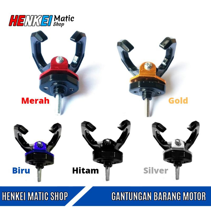 Cantolan Motor Model Lipat 2 Cabang Bahan Full Besi - Gantungan Barang Motor Matic Bebek