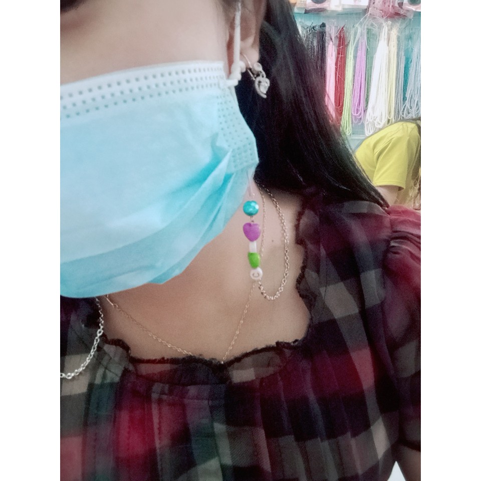 Gantungan Masker Love Kalung Masker Strap Masker Manik Huruf RANDOM manik korea beads strap masker