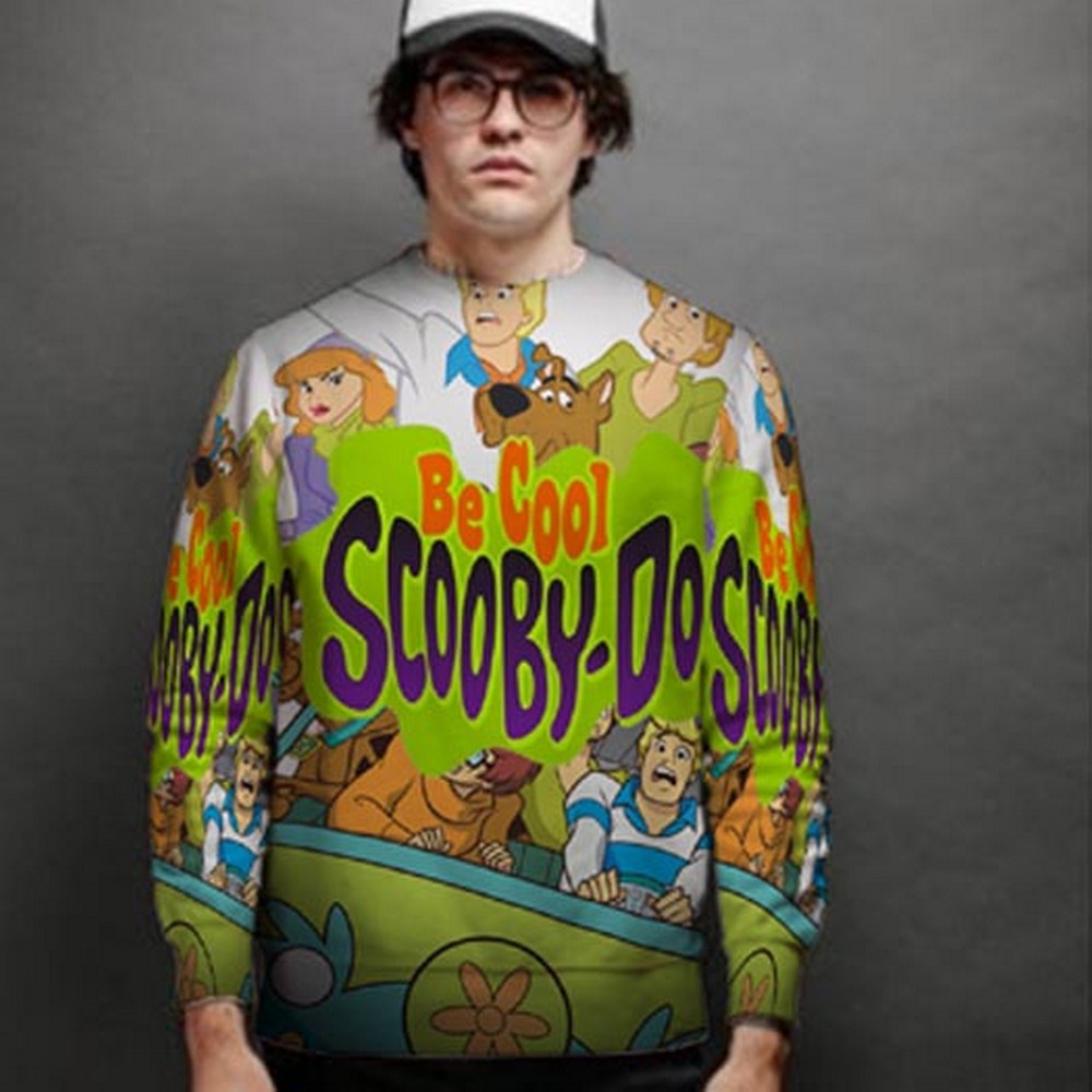 Casual Jaket Sweatshirt Scooby Doo SKU-7434106510546 Sweat Shirt Fullprint Bahan Polyester Jersey St
