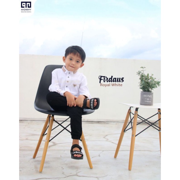 [AHZARAYY] KOKO FIRDAUS ROYAL WHITE KEMEJA KOKO AYAH DAN ANAK LAKI-LAKI