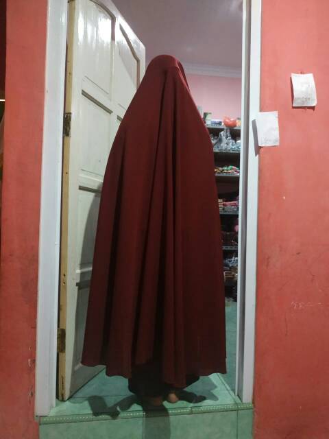 Khimar super jumbo PAD BUNDAR Vira Malika XXXXL bisa mukena  125*145-1