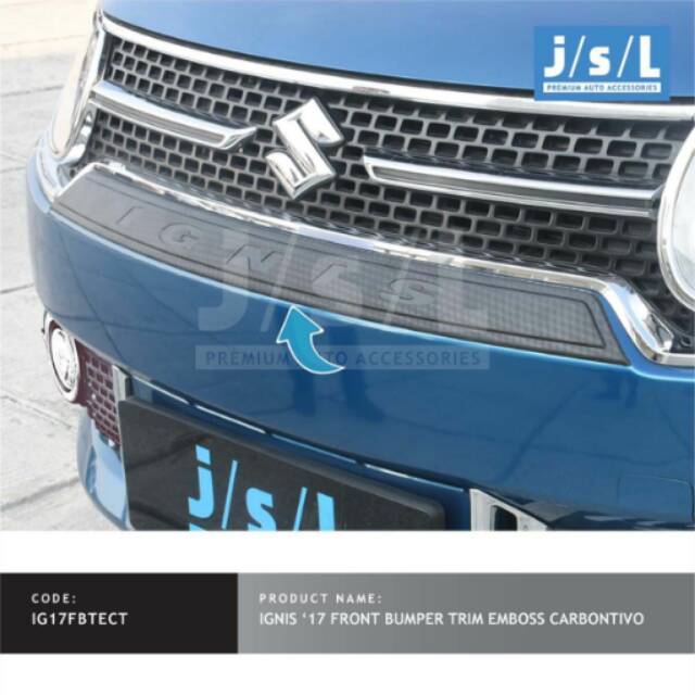 Front bumper trim embrros karbon Ignis 2017