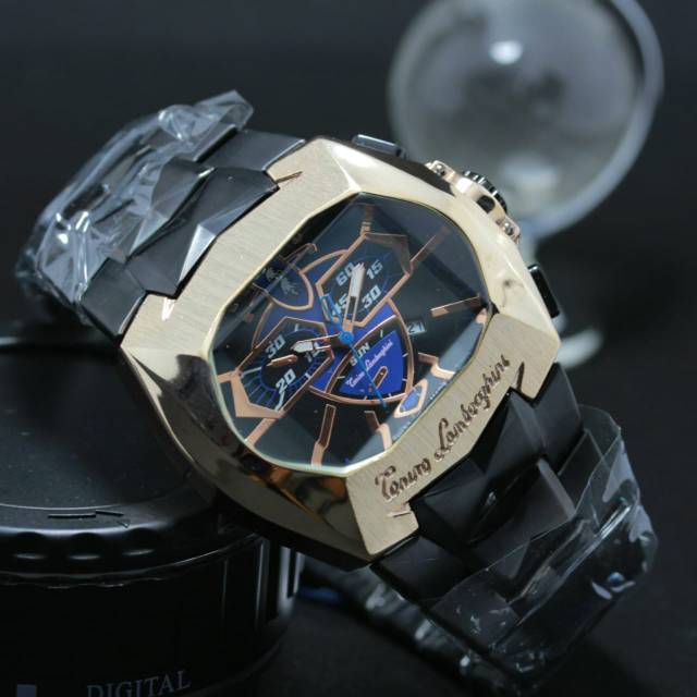 Jam Tangan Pria Lamborghini Rantai New Sporty