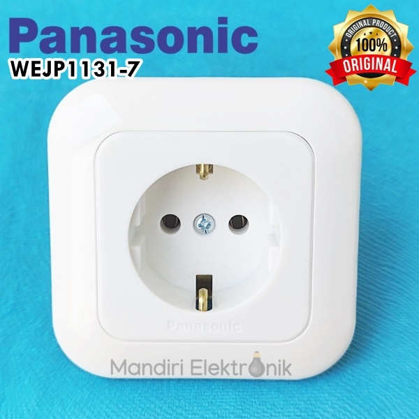 Stop Kontak Non CP Panasonic WEJP1131-7 Wide Series Tanpa Tutup Pengaman - Stopkontak IB Inbow Tanam Panasonic