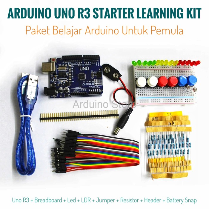 Basic Starter Kit UNO R3 Breadboard LED LCD SG90 Jumper Wire Button for Arduino