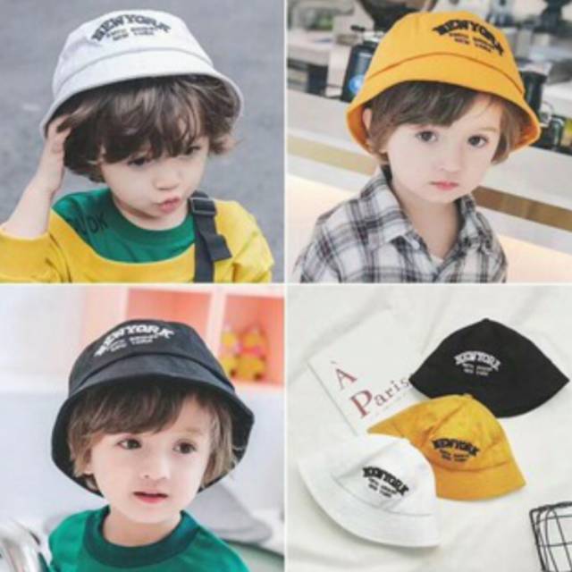 Bucket hat anak custom bordir | Shopee Indonesia