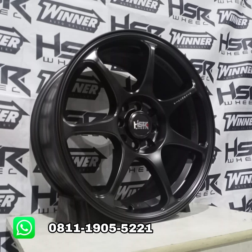 Velg Racing Brio Agya Alya Ring 17 HSR Sebunsuta Warna Hitam