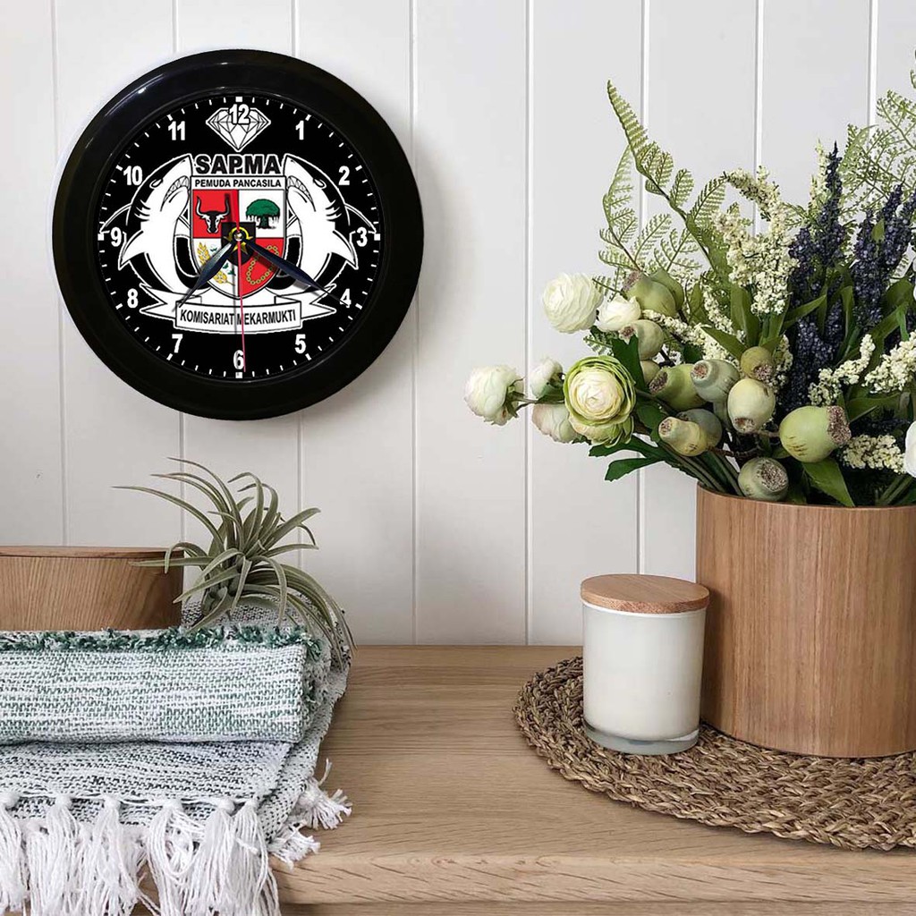 JAM DINDING SAPMA/PP/PEMUDA PANCASILA   (DIAMETER 30CM)