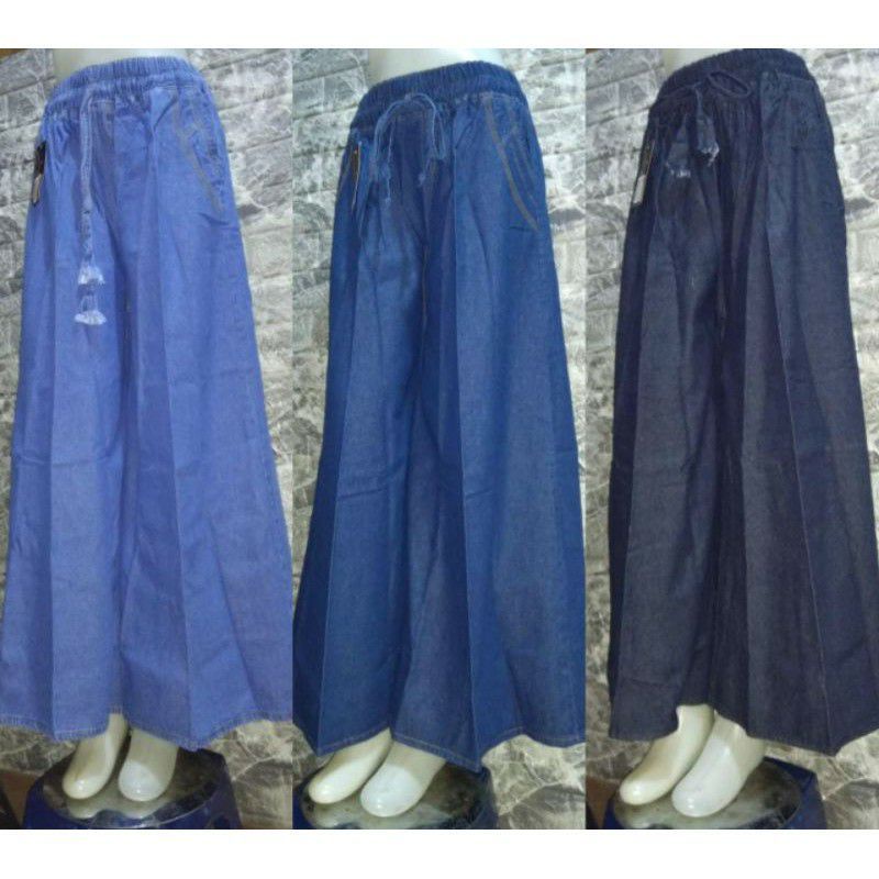 Celana Kulot Jeans Payung | Kulot Jumbo | Terbaru