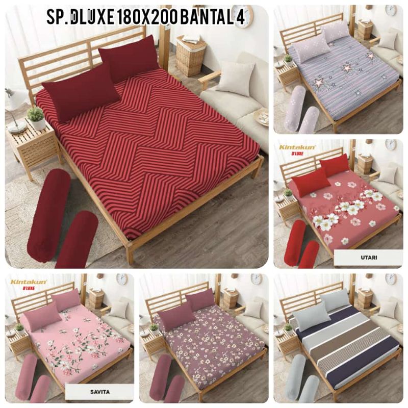 Sprei King Kintakun D'luxe 180x200 Bantal 4
