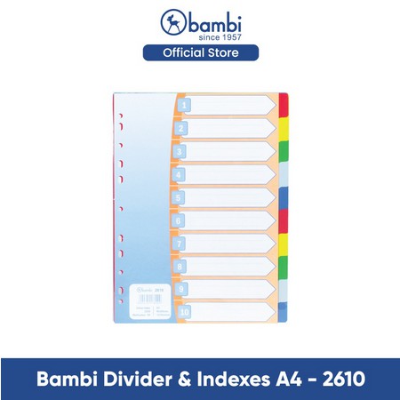 

DIVIDER BAMBI A4 10 SEKAT / BAMBI 2610 +