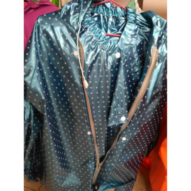Jas hujan polkadot rok/ jas hujan fashion/jas hujan muslim