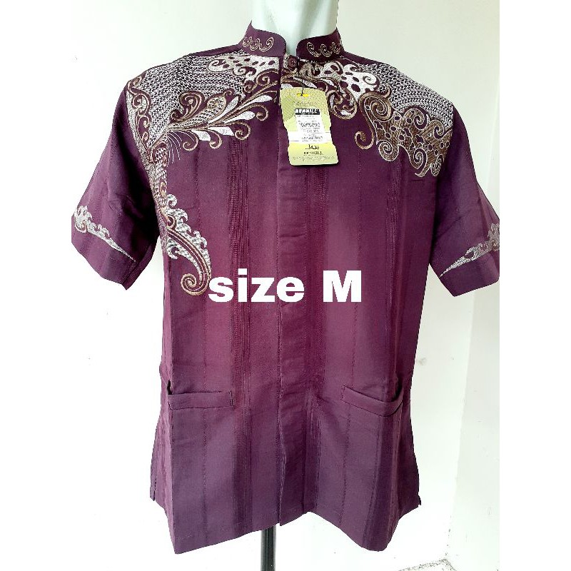 Baju Koko Benhill Lengan Pendek Bordir Asli