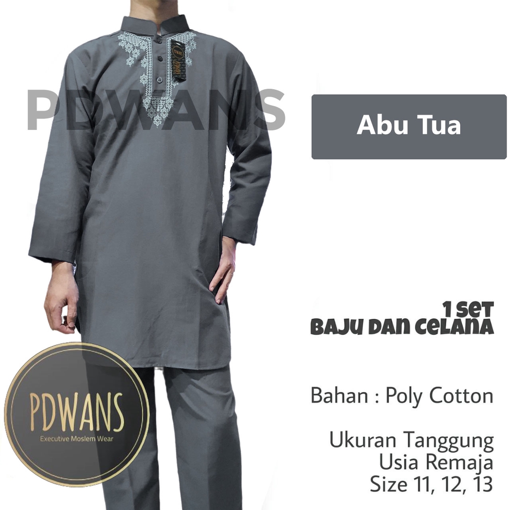 BAJU KOKO Setelan Pakistan Remaja Warna Ukuran Tanggung 11 12 13 14 15 Tahun BGM02 PDWANS