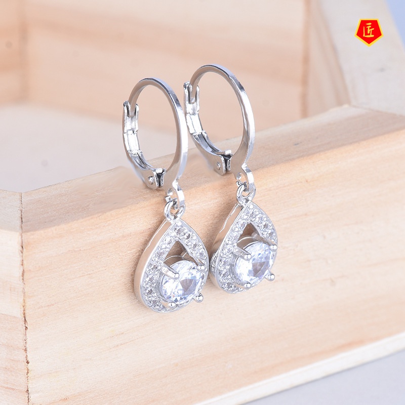 [Ready Stock]Simple Retro Diamond Female Earrings