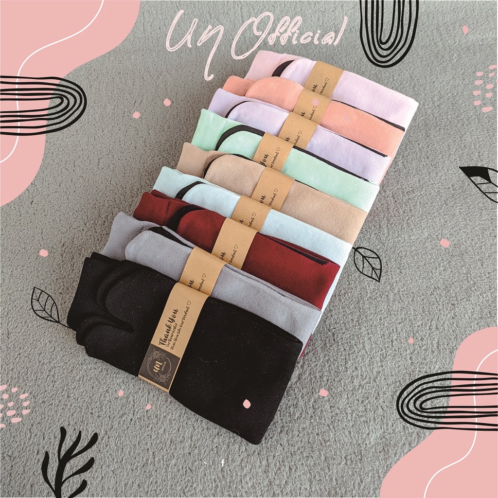 LUSINAN/GROSIR - KAOS KAKI JEMPOL WANITA MUSLIMAH - POLOS TELAPAK HITAM ISI 12 PASANG