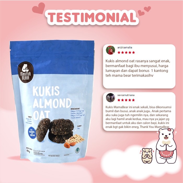 MAMABEAR KUKIS ALMOND OAT PELANCAR ASI BOOSTER