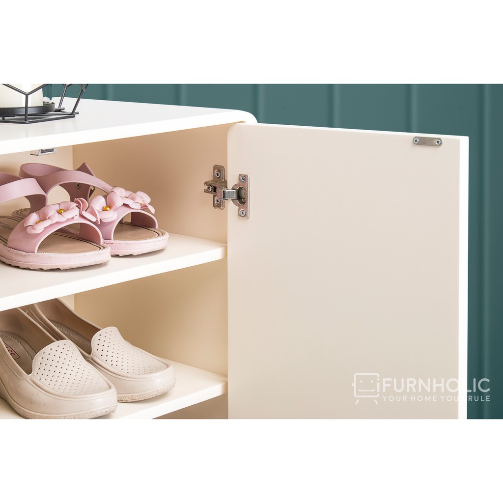 Ifurnholic Flint Shoe Cabinet Furniture Tempat Penyimpanan Sepatu Dan Sandal Shopee Indonesia