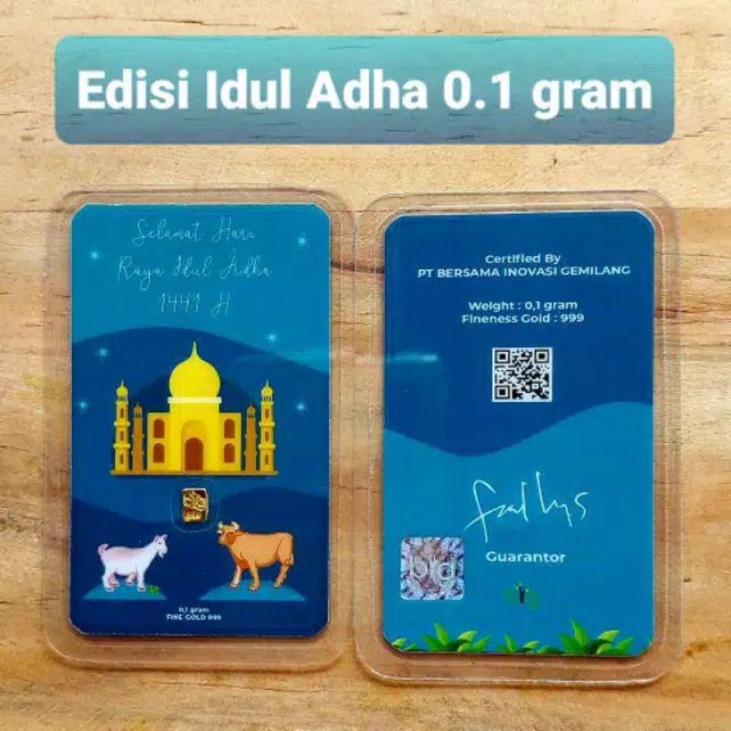 Emas Mini BIG GOLD 0.1 gram Logam Mulia 24 karat Edisi Idul Adha