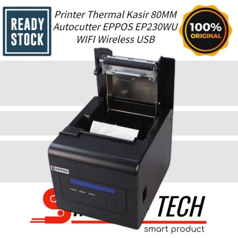 printer thermal 80mm autocutter ep230wu eppos wifi wireless   usb