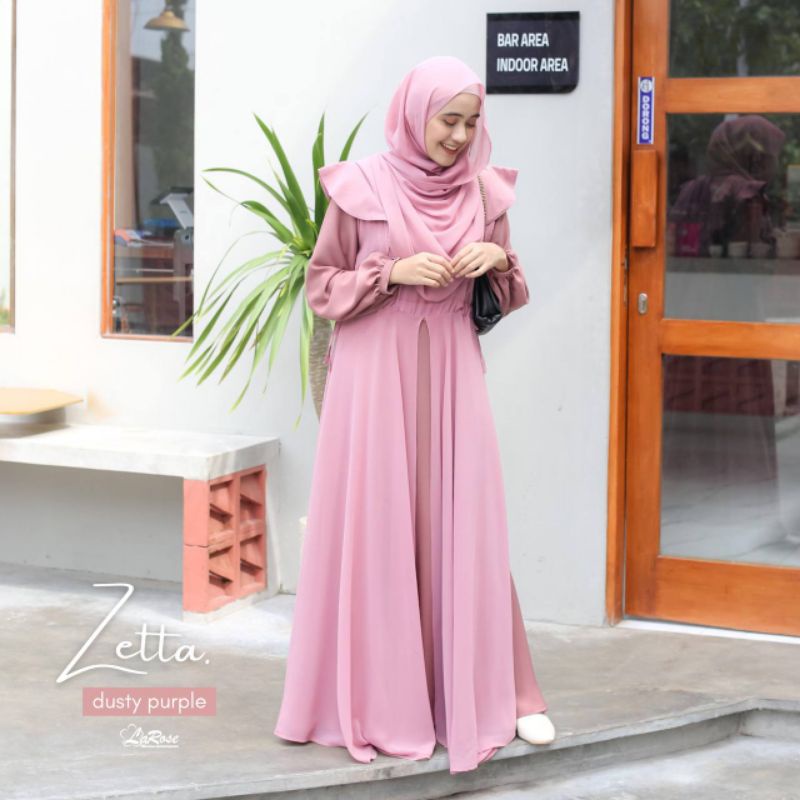 Moslem Ori Pakaian Muslim Wanita Mewah Zetta Dress By Larose Moslem (Open PO)