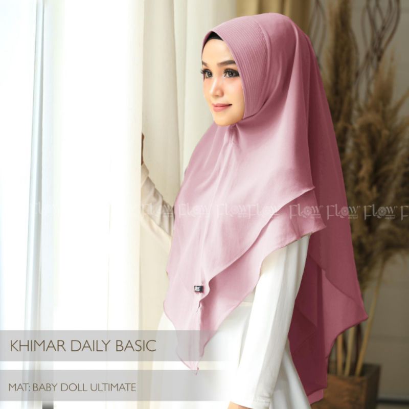 khimar daily basic ori flow-Ungu muda
