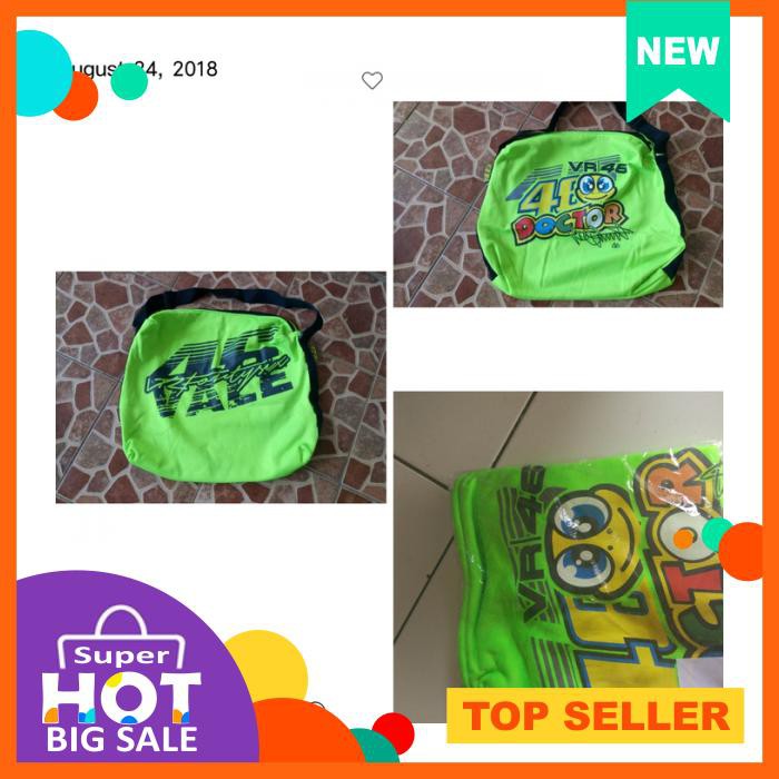 TAS HELM SLEMPANG SERBA GUNA VR46 ROSSI HIJAU MUDA