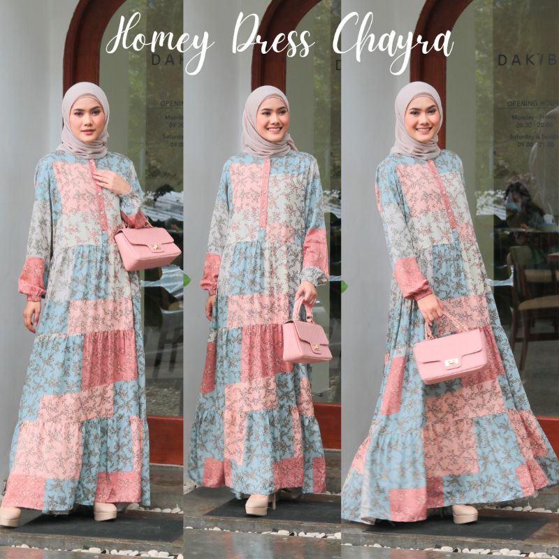 TERMURAHH!!(Bisa COD)HOMEY DRESS DEWASA_HOMEY DRESS CHAYRA MOTIF BUNGA_BAHAN KATUN RAYON_BEST SELLER