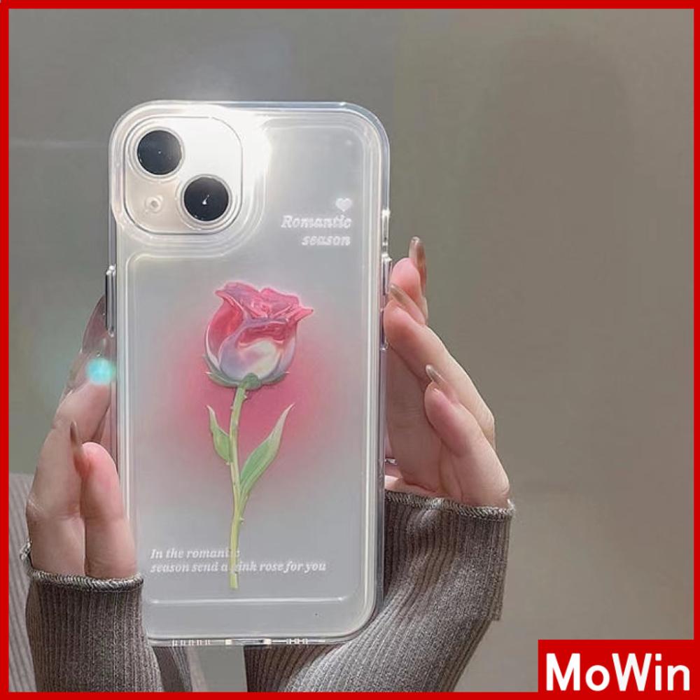 iPhone Case Silicone Soft Case Clear Case Thickened Shockproof Protection Camera Rose Tulip Flower Compatible For iPhone 11 iPhone 13 Pro Max iPhone 12 Pro Max iPhone 7 Plus xr