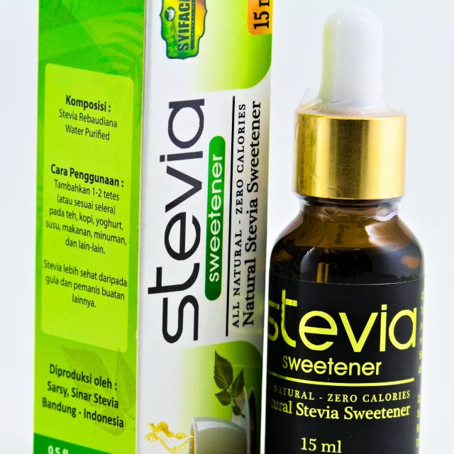 Stevia sweetener gula cair pemanis alami pengganti gula non kalori