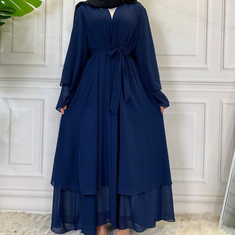 abaya outer 2 layer/abaya ceruty/abaya kekinian/abaya turki