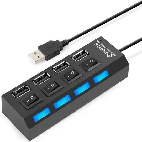 USB Hub 4 Port &amp; 7 Port LED On Off Kekinian / USB 2.0 Untuk Komputer dan Laptop 4 Port 7 Port