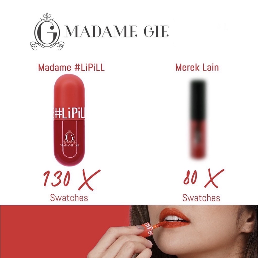 Madame Gie Madame LiPill Lipstick Liptint Makeup ORIGINAL