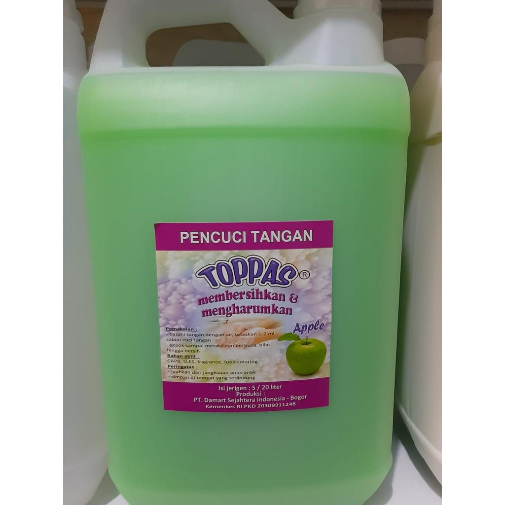 Sabun Cuci Tangan Hand Soap TOPPAS 5 Liter INSTAN SAMEDAY