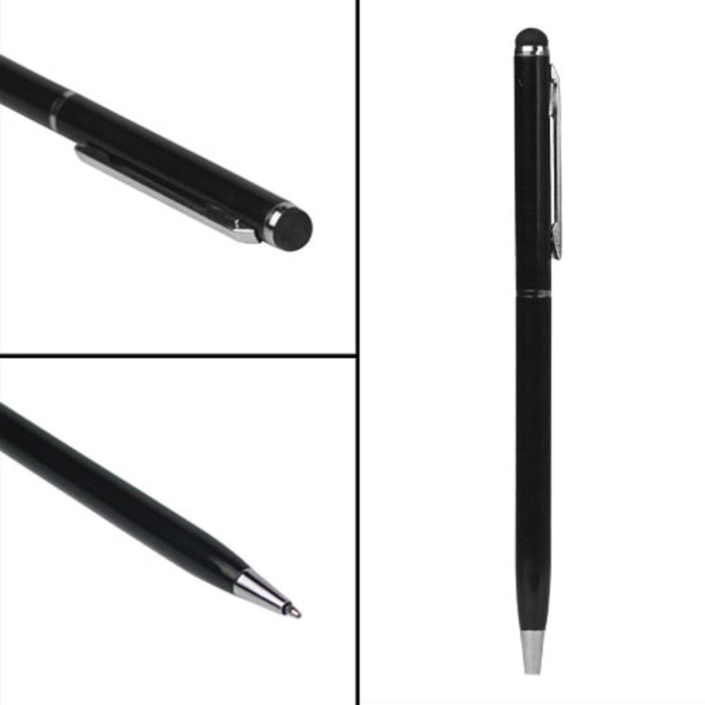 Stylus Pen Universal Combo + Pens Bold Poin Touch Untuk Hp, Tab dll  / Pulpen Stylus - Black