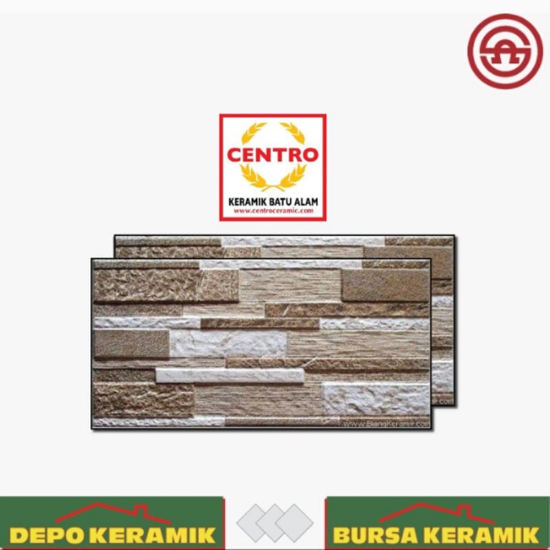  KERAMIK  DINDING  BATU ALAM 20X40  CENTRO CORDOBA SERIES G1 