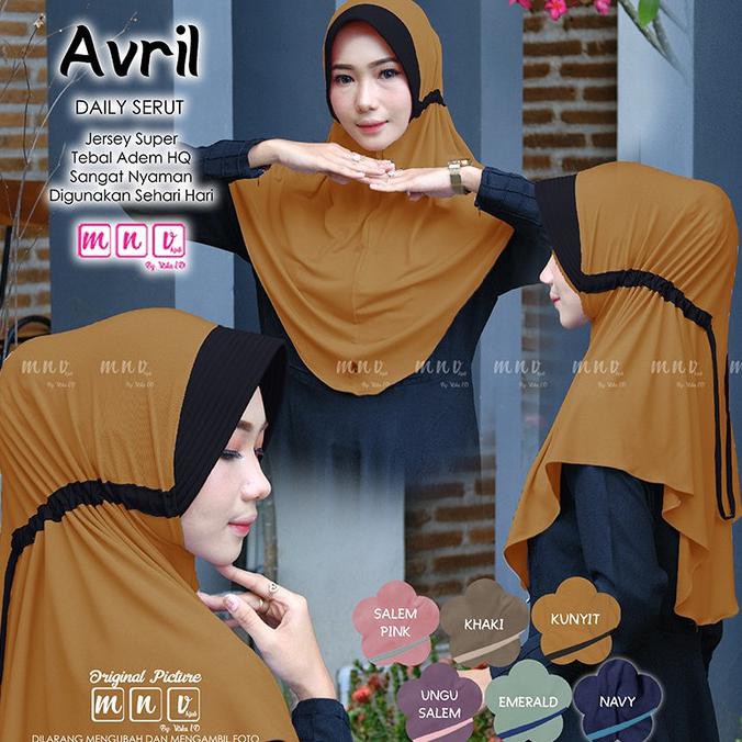 JILBAB AVRIL JERSEY ORI RAQUMI HIJAB TERBARU AGUSTUS