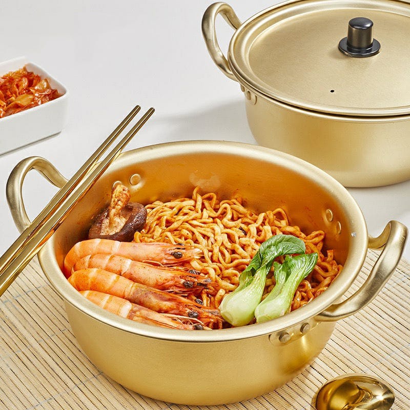 Panci Gagang Sup Mie Ramen Aluminium Kuning Unta - 18/20/22 cm