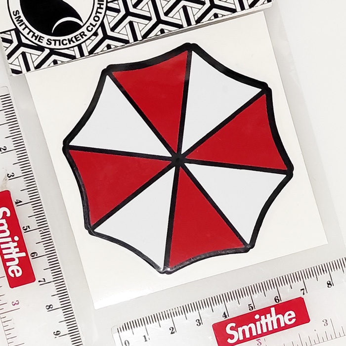 Stiker Umbrella Corp Cutting Sticker Decal aksesoris Mobil Motor