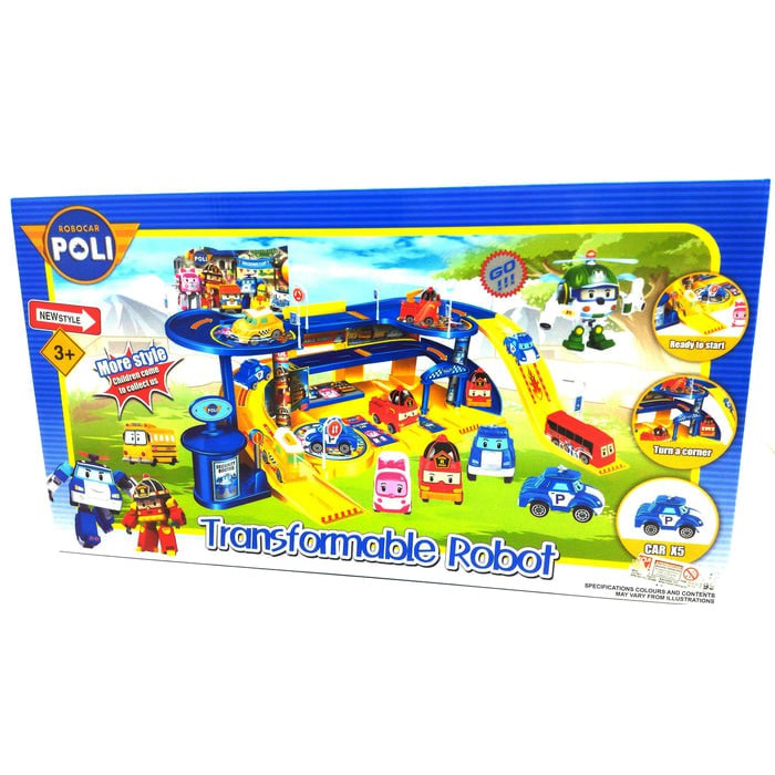 MAINAN ANAK PARKING LOT ( PARKIRAN ) ROBOCAR POLI 660-199