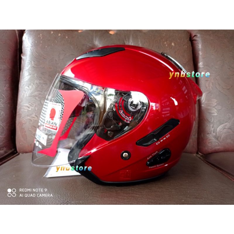 Helm KYT Galaxy Flat R Solid Motif Double Visor Original | KYT Half Face Galaxy Flat R Polos Black Hitam Doff Metalik Fire Red Merah Maroon Ferrari White Putih Gorila Grey Gunmetal Abu Aqua Blue Motif 4 5 Mimetic Neon Matrix Red Blue Yellow galaxy Slide-Maroon