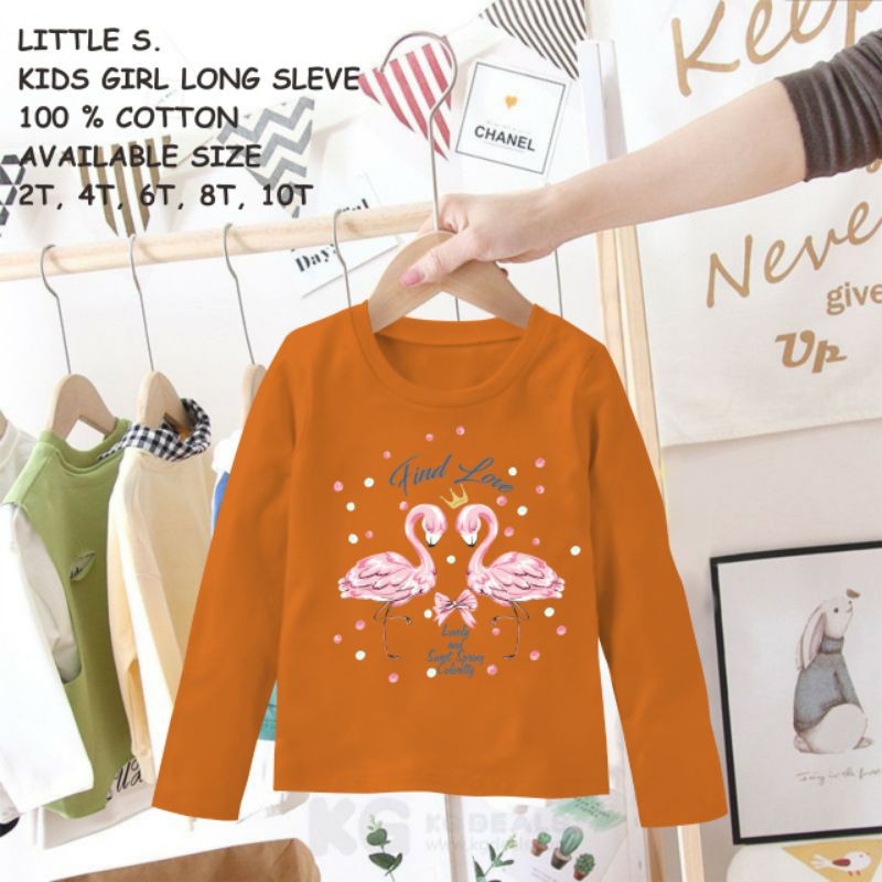 Kaos anak lengan panjang perempuan usia 1 sampai 8 tahun TERLARIS-8