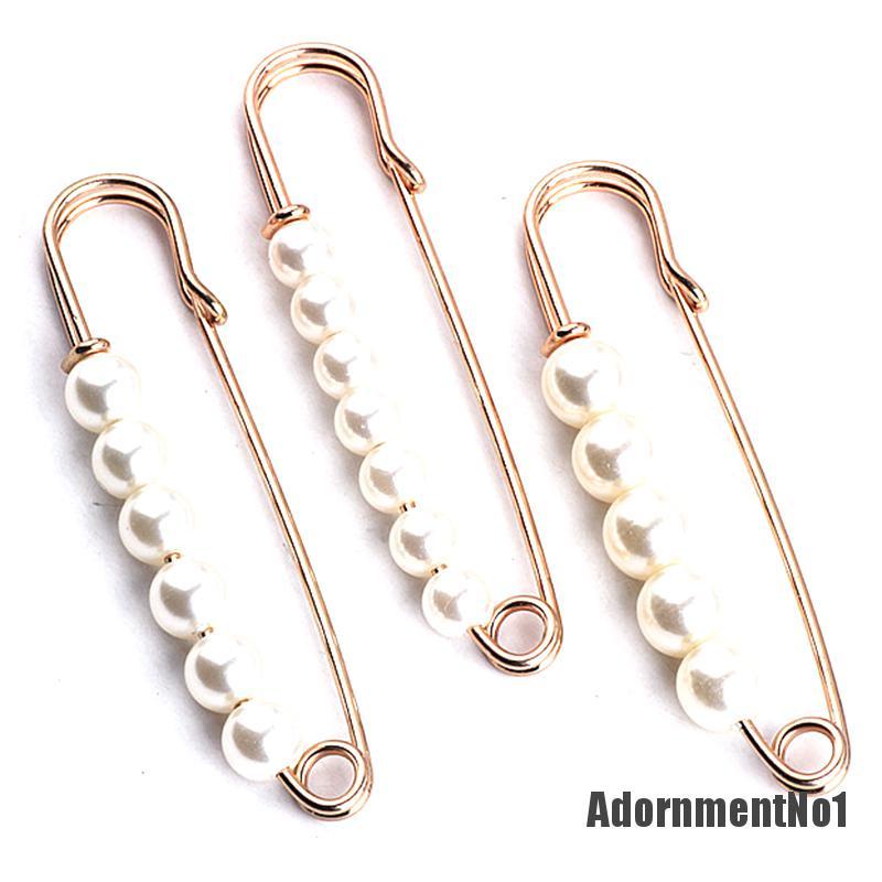 (Adornmentno1) Bros / Pin Fashion Aksen Mutiara Imitasi Untuk Perhiasan Wanita / Dekorasi Tas / Kemeja