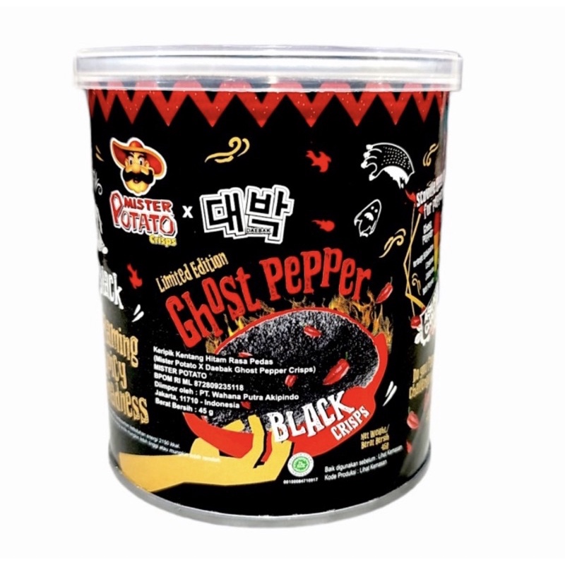 

MISTER POTATO X DAEBAK GHOST PEPPER BLACK CRISPS 45 GR