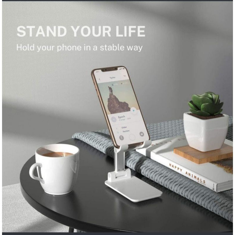 folding desktop phone stand holder hp handphone