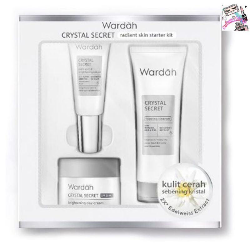 ☃Cutezz_Ching1☃Wardah Crystal Secret Radiant Skin Starter Kit - Ukuran Mini/Travel Size