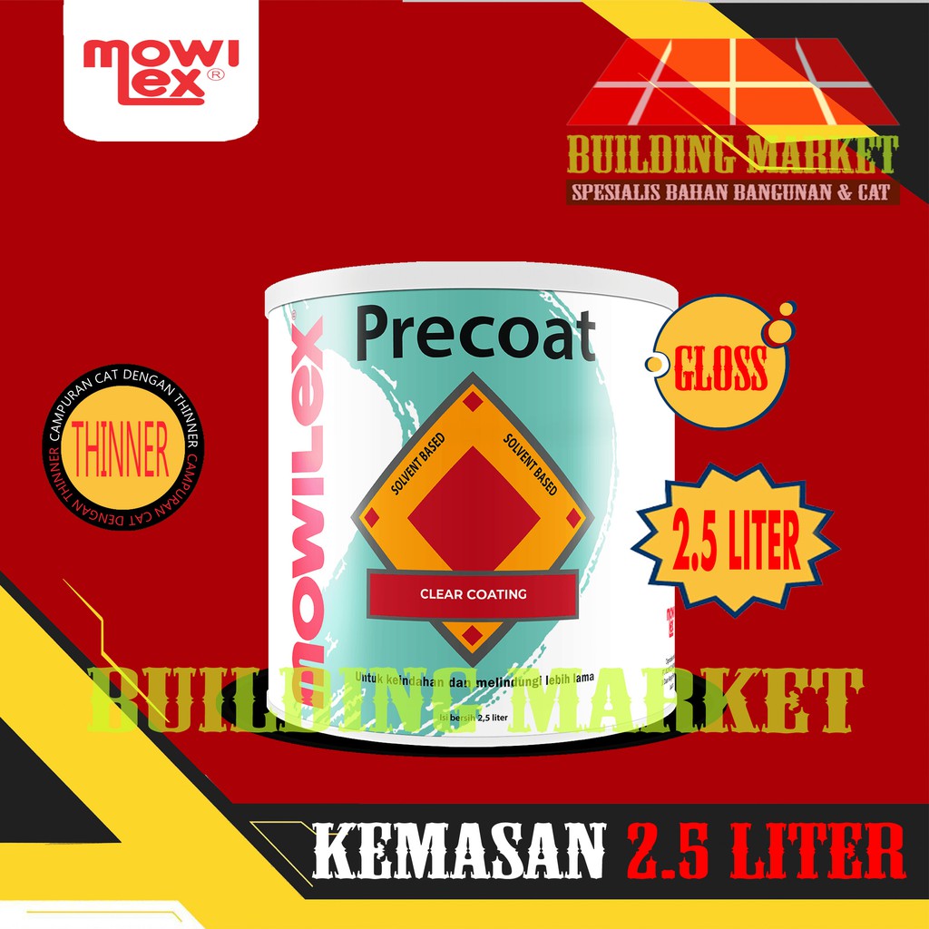 MOWILEX PRECOAT CLEAR COATING SOLVENT BASED 2.5 LITER