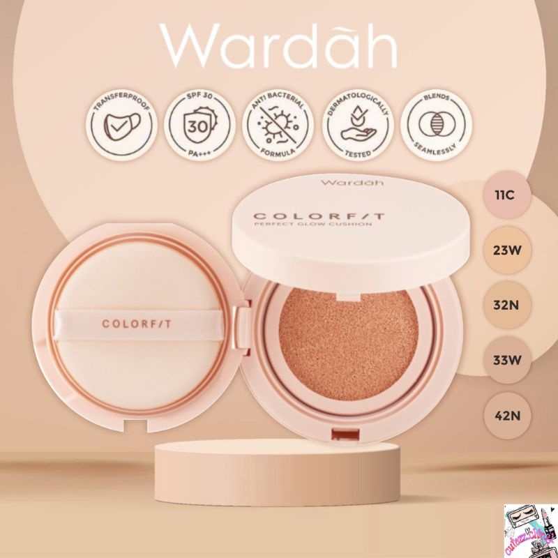 ☃Cutezz_Ching1☃Wardah Colorfit Glow Cushion Spf 33