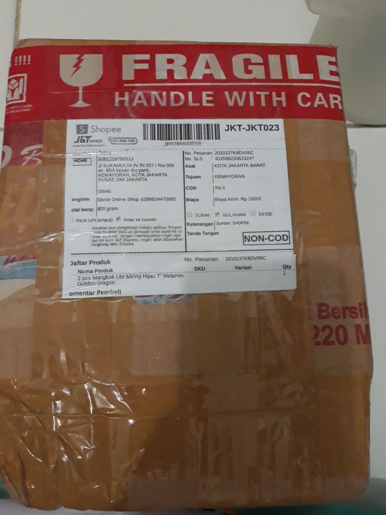 2 Pcs Mangkok Ulir Miring Hijau 7 Melamin Golden Dragon W-07a3